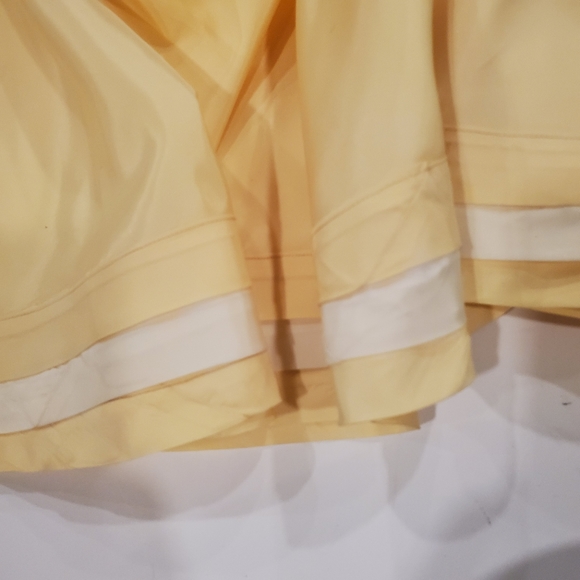VINTAGE 40s 50s taffeta skirt buttercup yellow - Picture 9 of 12